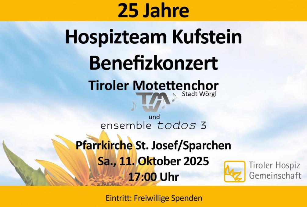 Benefizkonzert 25 Jahre Hospizteam Kufstein